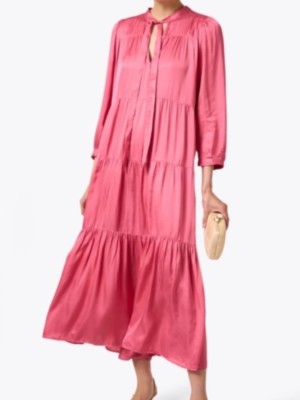 Honorine Long Camille Dress Honeysuckle Pink